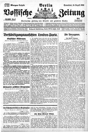 Vossische Zeitung vom 18.08.1923