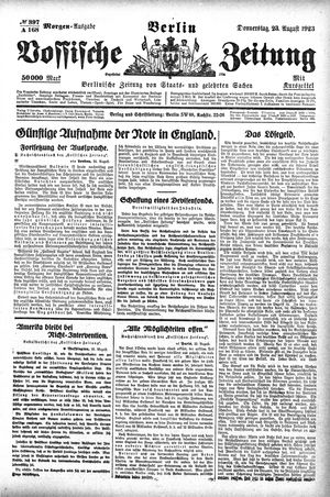 Vossische Zeitung vom 23.08.1923