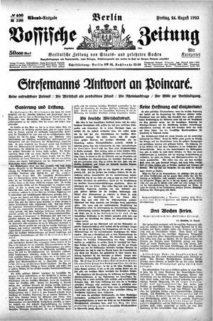 Vossische Zeitung on Aug 24, 1923