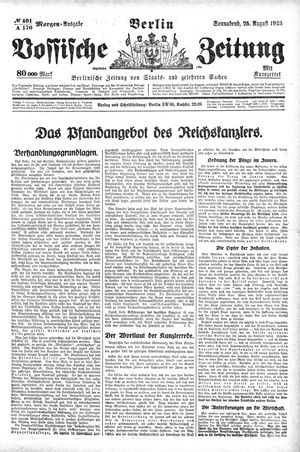 Vossische Zeitung vom 25.08.1923