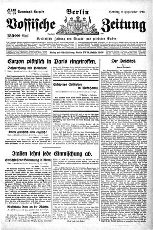 Vossische Zeitung vom 02.09.1923