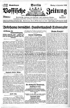 Vossische Zeitung vom 03.09.1923