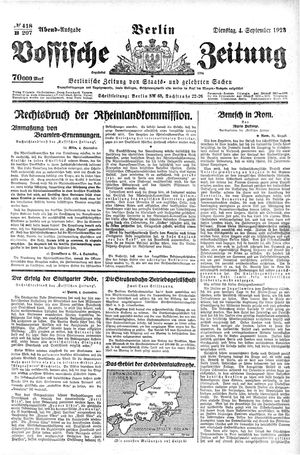 Vossische Zeitung vom 04.09.1923