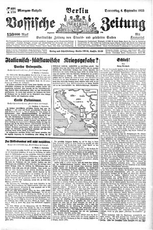Vossische Zeitung vom 06.09.1923