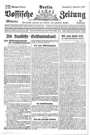 Vossische Zeitung vom 08.09.1923