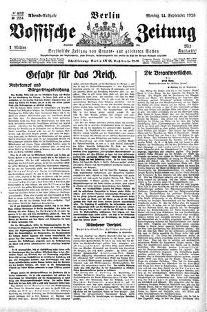 Vossische Zeitung vom 24.09.1923