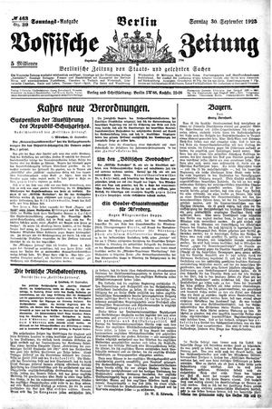 Vossische Zeitung vom 30.09.1923