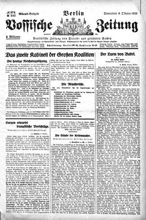 Vossische Zeitung vom 06.10.1923