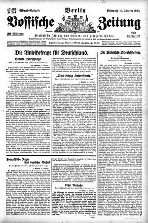 Vossische Zeitung vom 17.10.1923