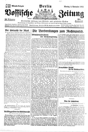 Vossische Zeitung vom 05.11.1923