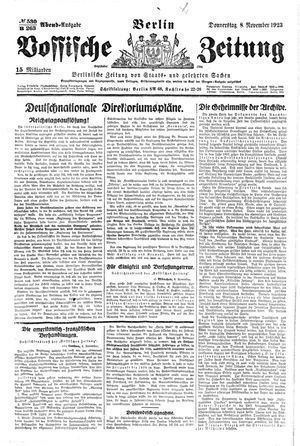 Vossische Zeitung vom 08.11.1923