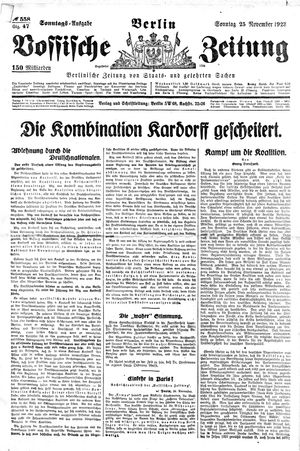 Vossische Zeitung on Nov 25, 1923