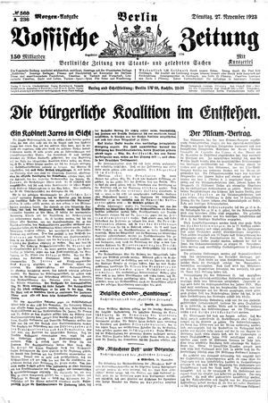 Vossische Zeitung vom 27.11.1923