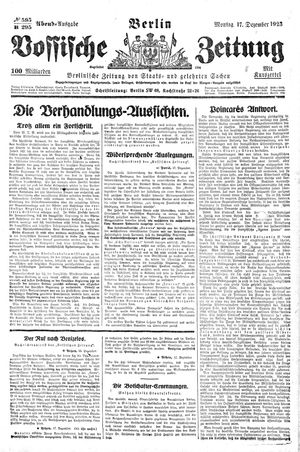 Vossische Zeitung vom 17.12.1923