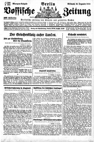 Vossische Zeitung vom 19.12.1923