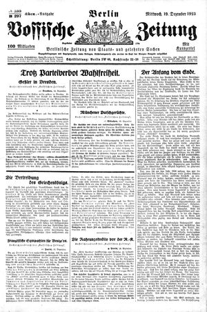 Vossische Zeitung vom 19.12.1923
