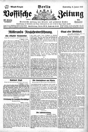 Vossische Zeitung vom 03.01.1924