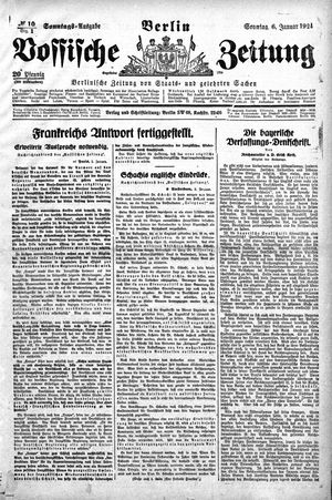 Vossische Zeitung vom 06.01.1924