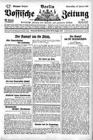Vossische Zeitung vom 10.01.1924