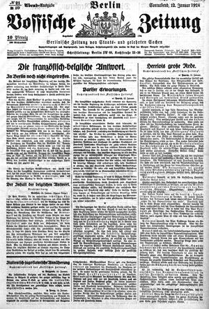 Vossische Zeitung vom 12.01.1924