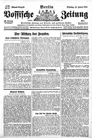Vossische Zeitung on Jan 15, 1924