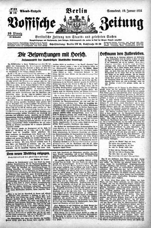 Vossische Zeitung vom 19.01.1924