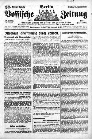 Vossische Zeitung vom 25.01.1924