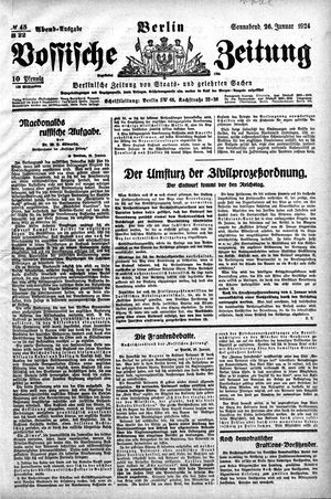 Vossische Zeitung vom 26.01.1924