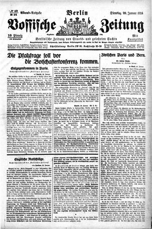 Vossische Zeitung vom 29.01.1924