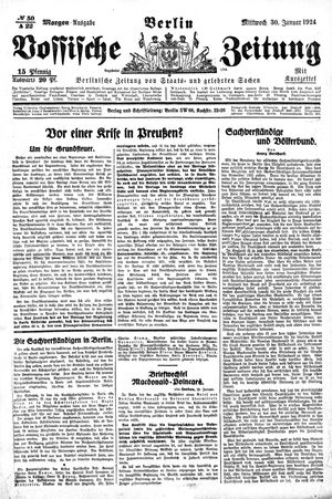 Vossische Zeitung on Jan 30, 1924
