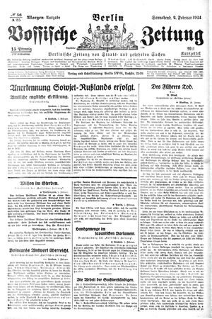 Vossische Zeitung vom 02.02.1924