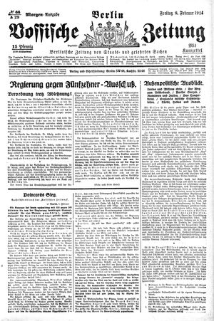 Vossische Zeitung on Feb 8, 1924