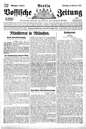 Vossische Zeitung vom 19.02.1924