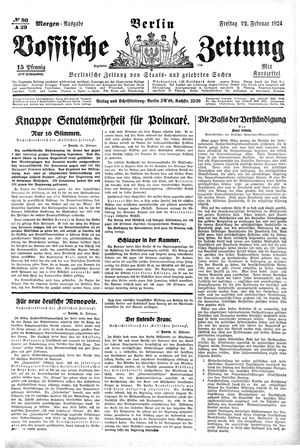 Vossische Zeitung vom 22.02.1924