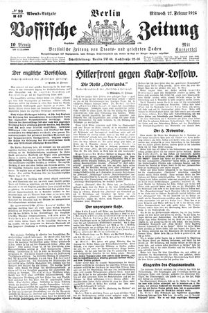 Vossische Zeitung vom 27.02.1924