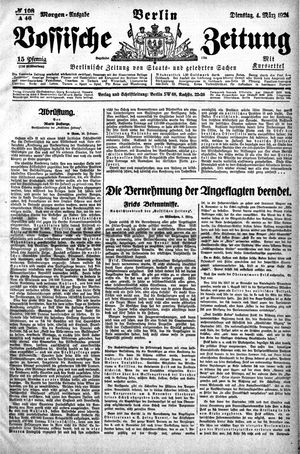 Vossische Zeitung vom 04.03.1924