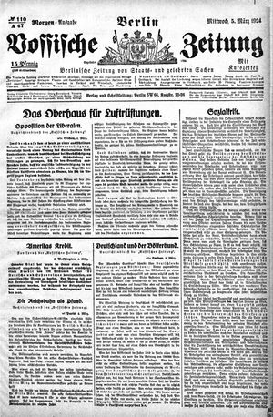 Vossische Zeitung vom 05.03.1924