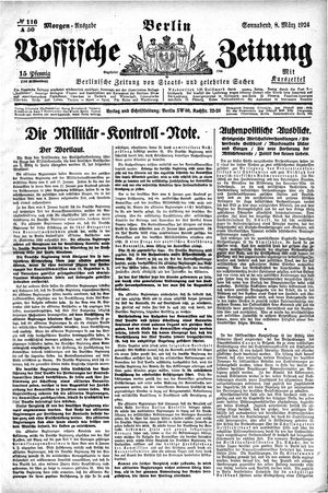 Vossische Zeitung vom 08.03.1924