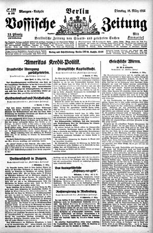 Vossische Zeitung vom 18.03.1924