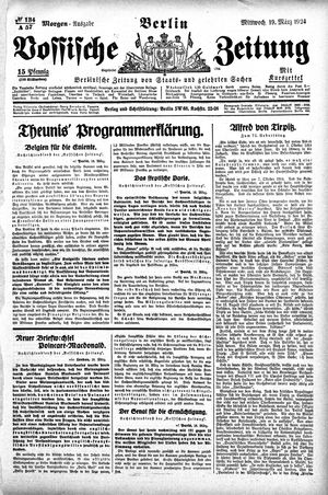 Vossische Zeitung vom 19.03.1924