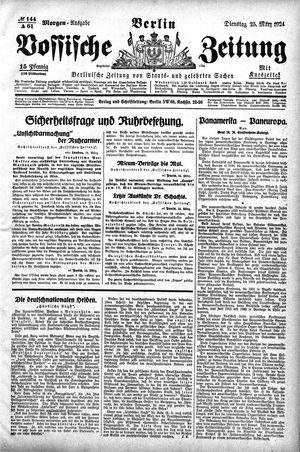Vossische Zeitung on Mar 25, 1924