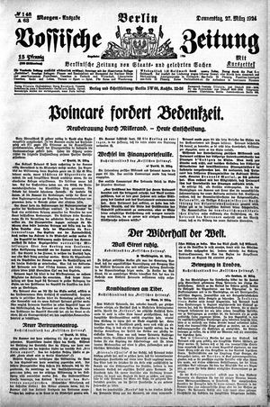Vossische Zeitung on Mar 27, 1924