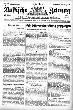 Vossische Zeitung vom 27.03.1924