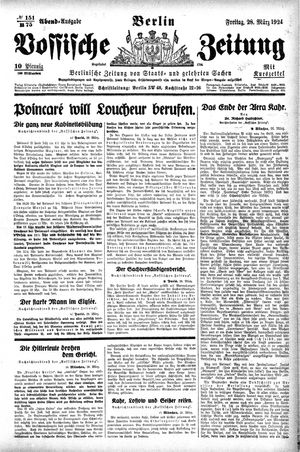 Vossische Zeitung on Mar 28, 1924