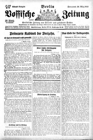 Vossische Zeitung vom 29.03.1924