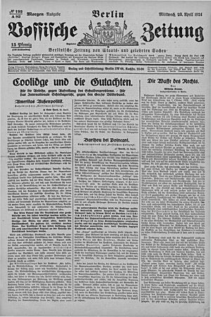 Vossische Zeitung on Apr 23, 1924