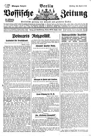 Vossische Zeitung on Apr 25, 1924