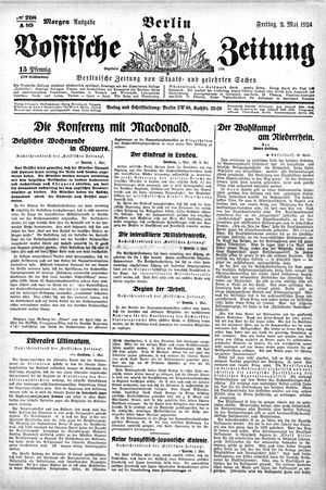 Vossische Zeitung vom 02.05.1924