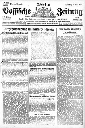 Vossische Zeitung vom 06.05.1924