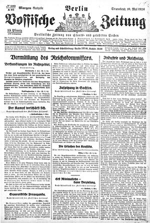Vossische Zeitung vom 10.05.1924